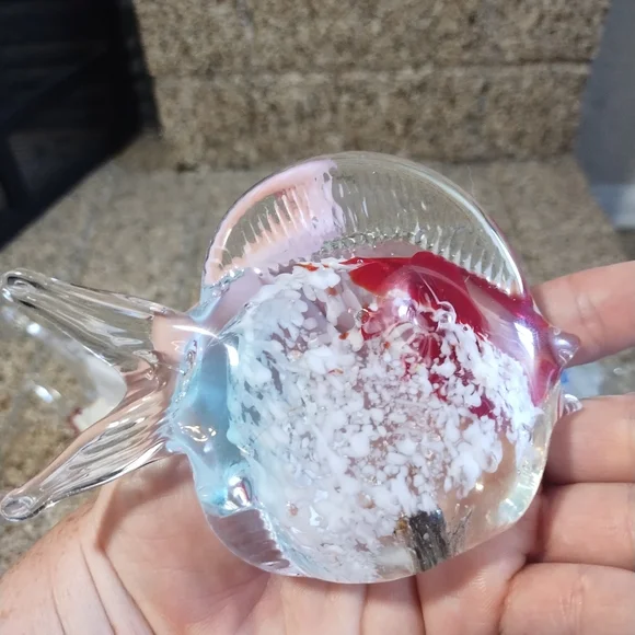 Glass Fish Paperweight Nautical Tropical Set Of 4 Paperweights - Picture 3 of 15